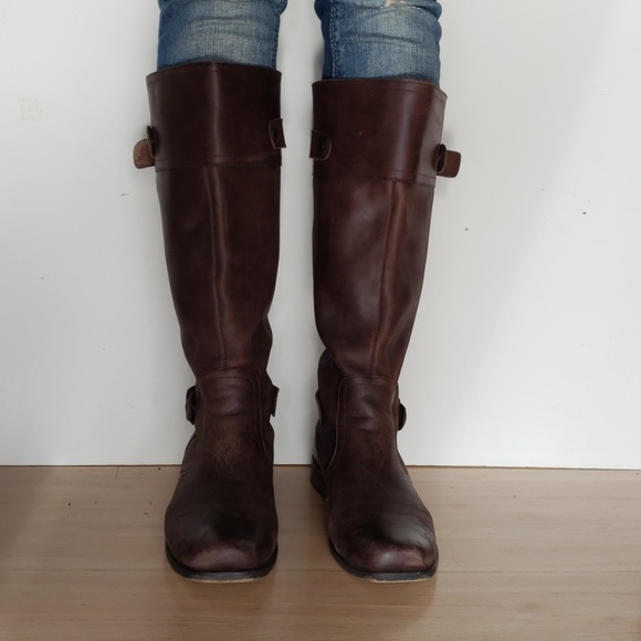 Seychelles Brown Genuine Leather tall boots - Picture 3 of 9